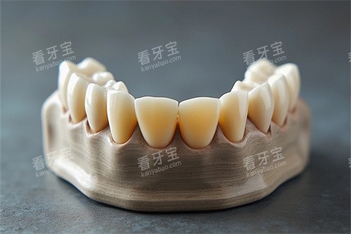 牙齿半口模型示意图 牙齿半口模型示意图