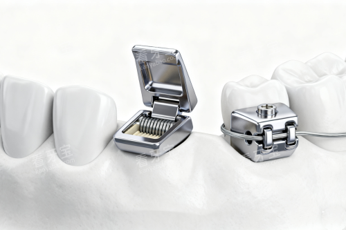 传统金属矫正器卡通展示图 传统金属矫正器卡通展示图