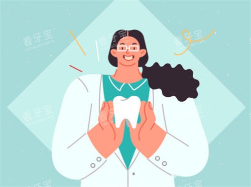 女医生和牙齿示意图 女医生和牙齿示意图
