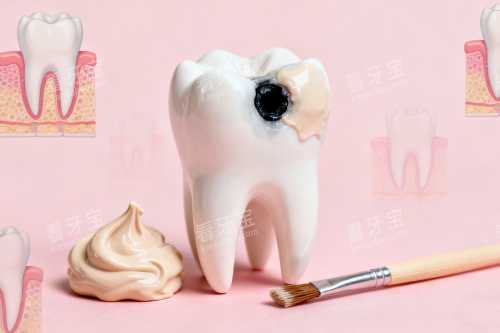 牙齿蛀牙修复卡通展示图 牙齿蛀牙修复卡通展示图