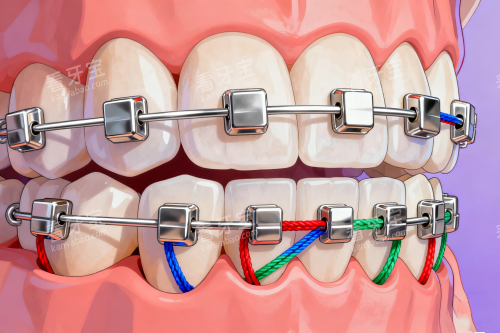 传统矫正器卡通展示图 传统矫正器卡通展示图