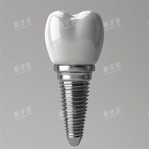 种植牙植体和牙冠一提漫画示意图 种植牙植体和牙冠一提漫画示意图