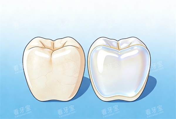 牙齿贴片卡通示意图 牙齿贴片卡通示意图